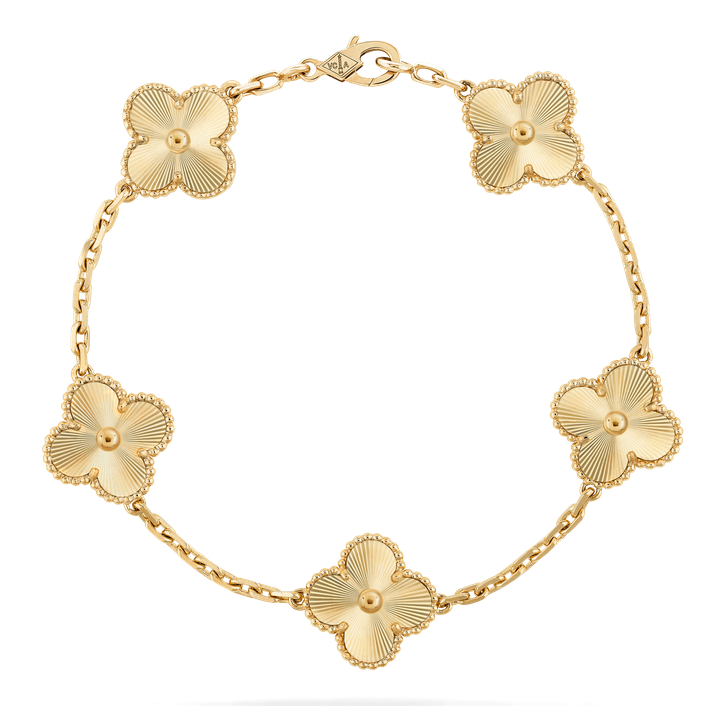 Bracelet en or motif trèfle à quatre feuilles